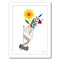 Floral Hand Iv by Farida Zaman Black Framed Print 8x10 - Americanflat